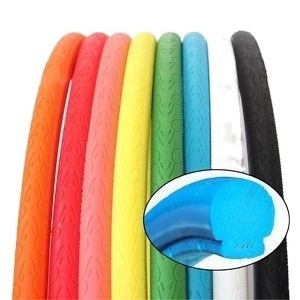 Colored 700*23C  24*1 3/8  road bike solid rubber bicycle tire