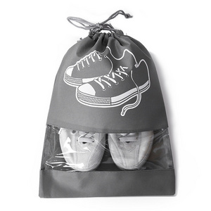 Shoe storage thickened non-woven  portable shoe bag travel home drawstring drawstring bag