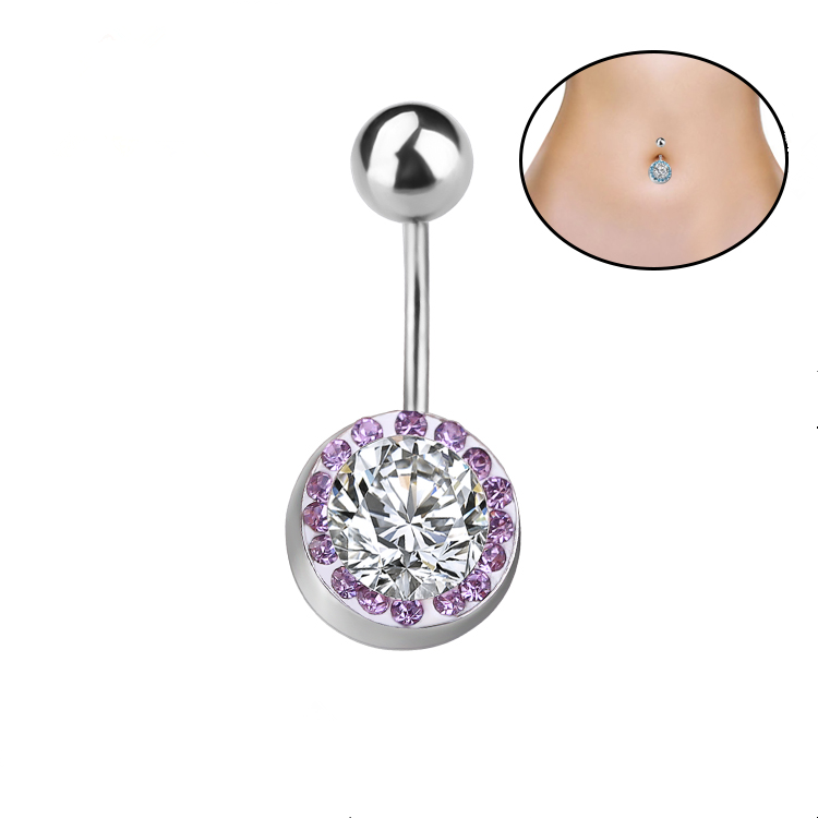 Hot Sale Sexy crystal belly button rings navel piercing banana curve barbell piercing jewelry for women