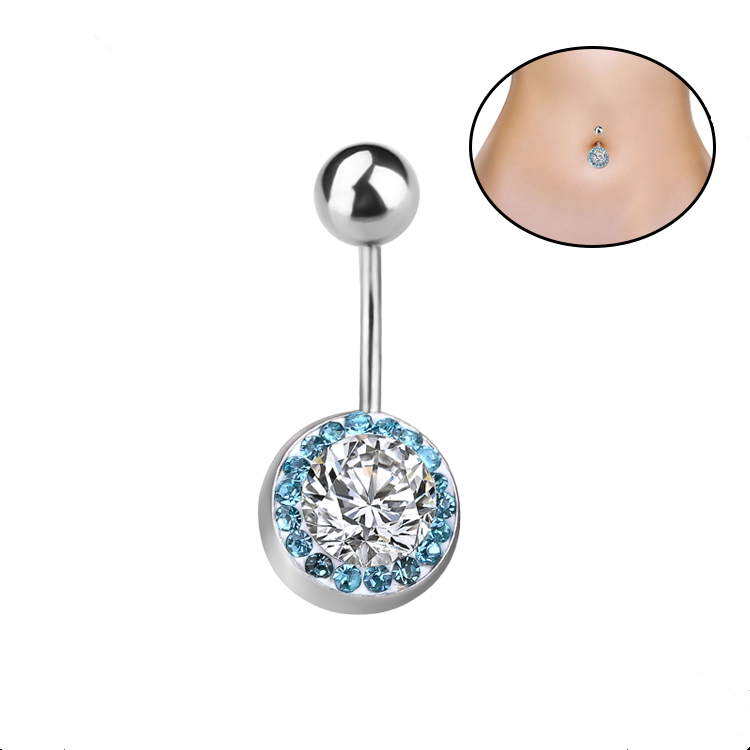 Hot Sale Sexy crystal belly button rings navel piercing banana curve barbell piercing jewelry for women