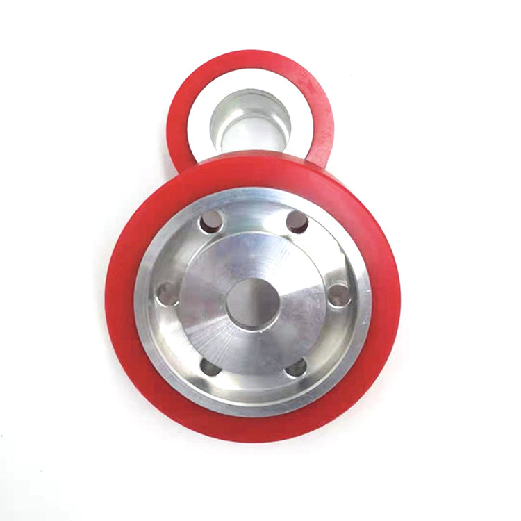 Whosale Price Black Red Blue yellow 30 50 80 mm 3 5 12 Inch Stainless Steel Aluminum core PU Caster Wheel