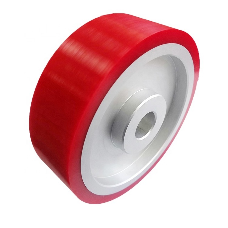 OEM 70A 90A 95A PU roller polyurethane wheel Aluminum Stainless Steel rubber coated rollers