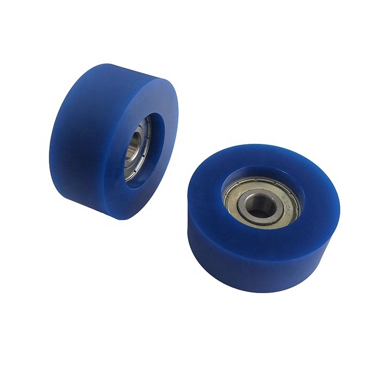 Custom Durable Stainless Steel Aluminum polyurethane coated wheel 70A 90A 95A PU rubber coated wheel