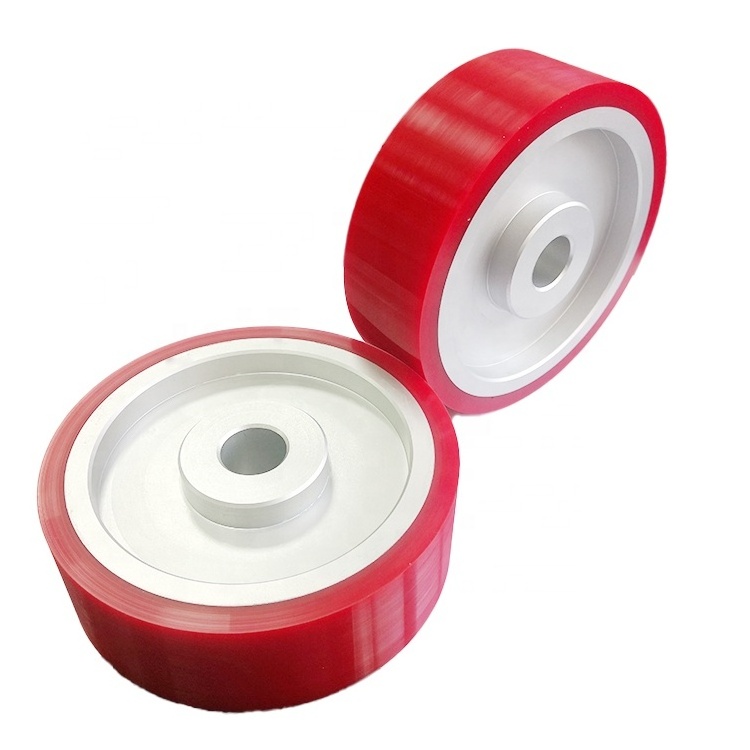 OEM 70A 90A 95A PU roller polyurethane wheel Aluminum Stainless Steel rubber coated rollers