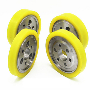 Durable heavy duty Polyurethane Coated Stainless Steel Aluminium Core Wheel PU Rubber Wheel