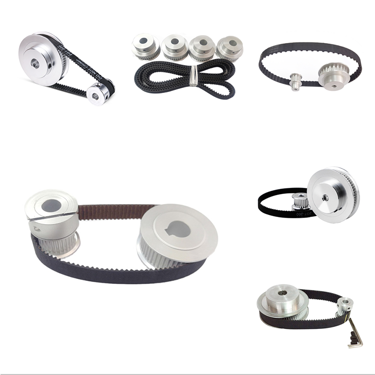 Durable timing belts and pulleys XXL XL L H aluminum stainless steel timing pulley