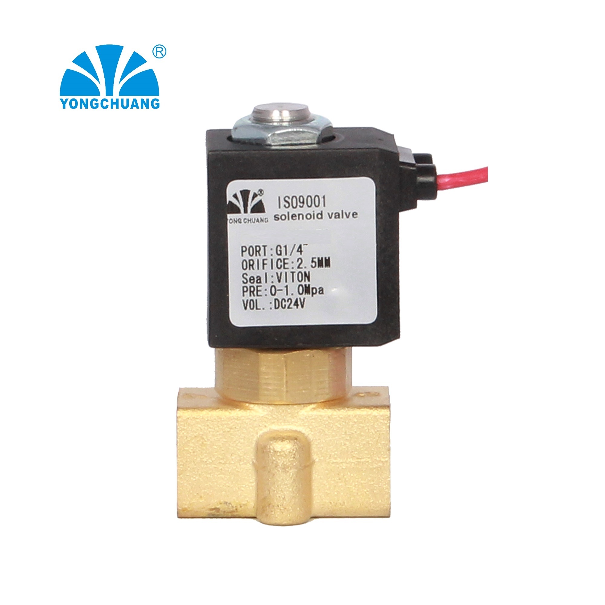 Yongchuang YCG21 3 way brass stainless steel water air 12v coffee machine solenoid valve