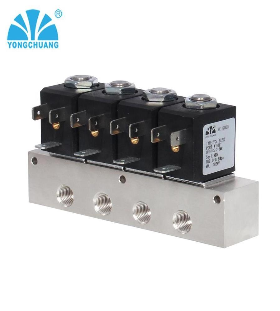 Yongchuang YCZ manifold food grade stainless steel mini 24v  coffee solenoid valve