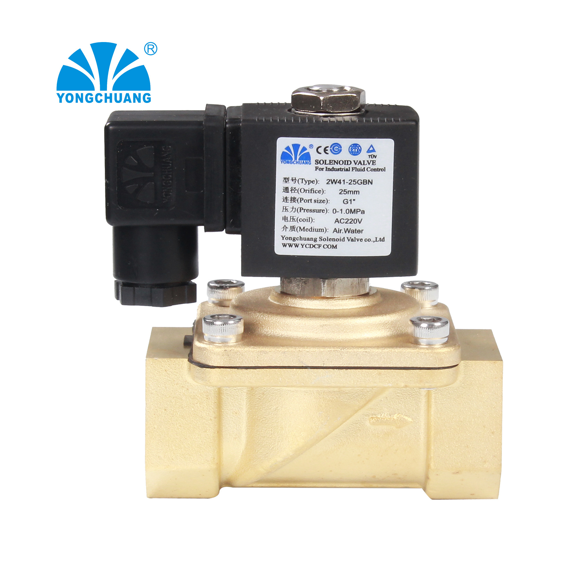 Yongchuang  2W31/41 3/4 2 inch automatic water shut off diaphragm solenoid valve