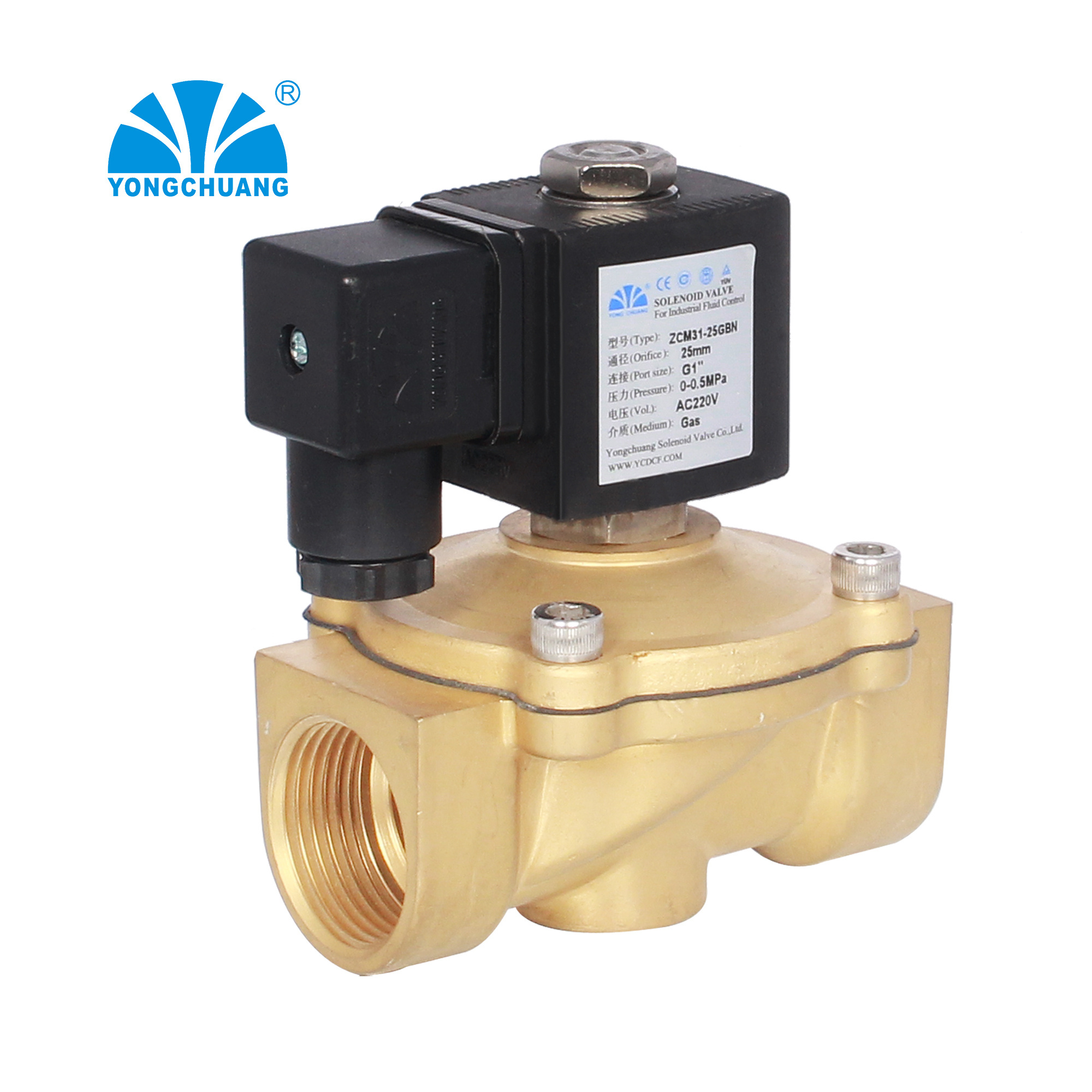 Yongchuang ZCM31 low price  brass stainless steel solenoid valve for gas