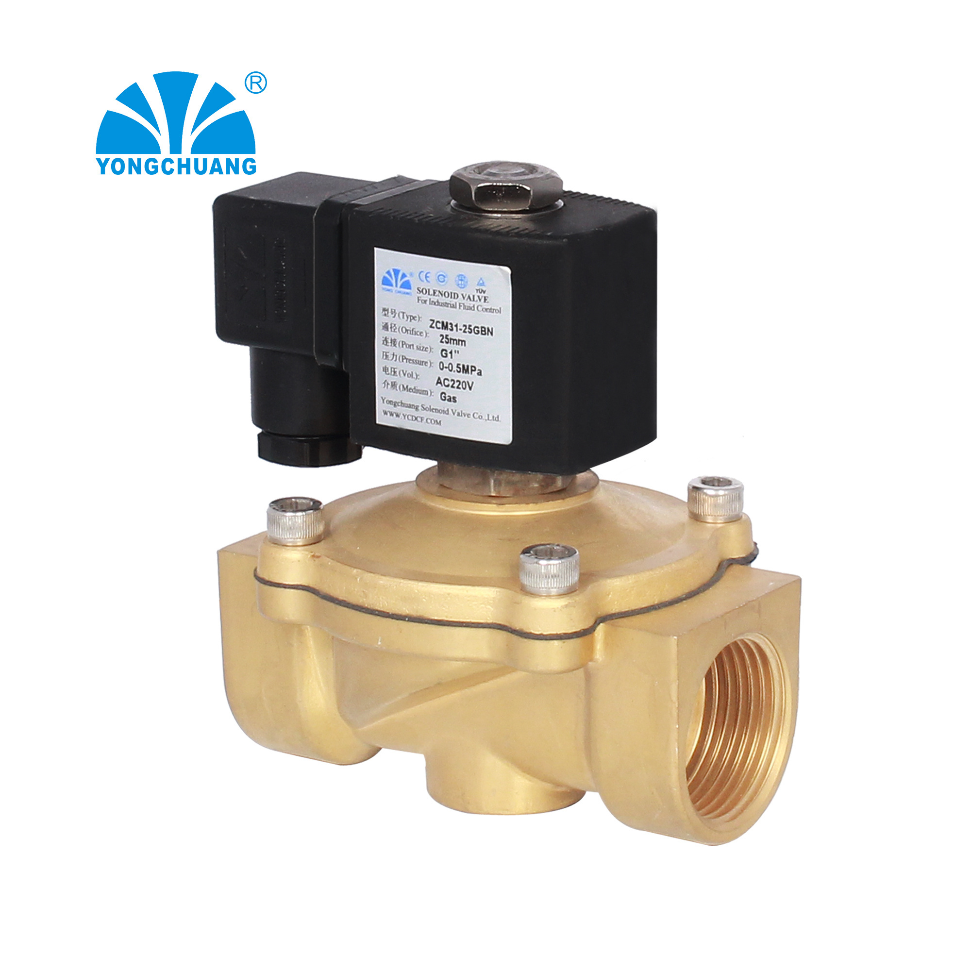 Yongchuang ZCM31 low price  brass stainless steel solenoid valve for gas