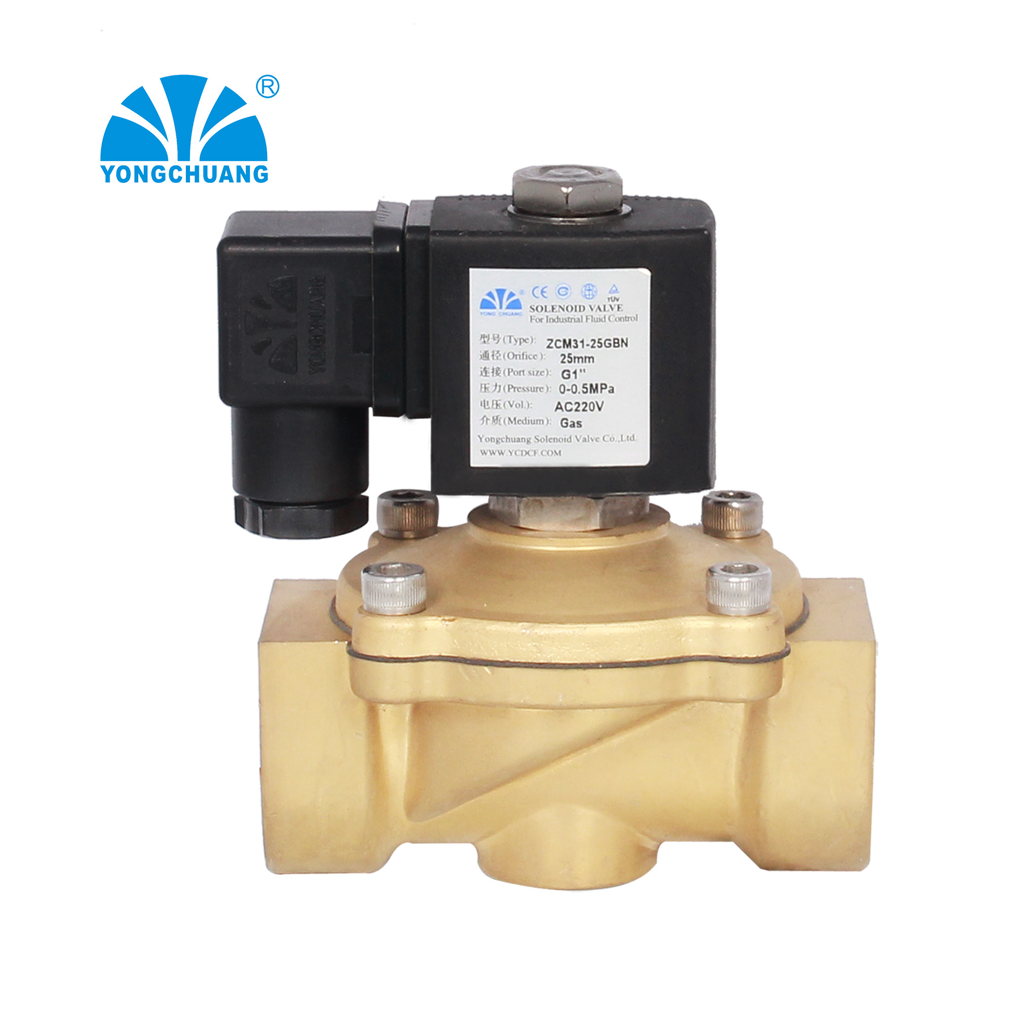 Yongchuang ZCM31 low price  brass stainless steel solenoid valve for gas