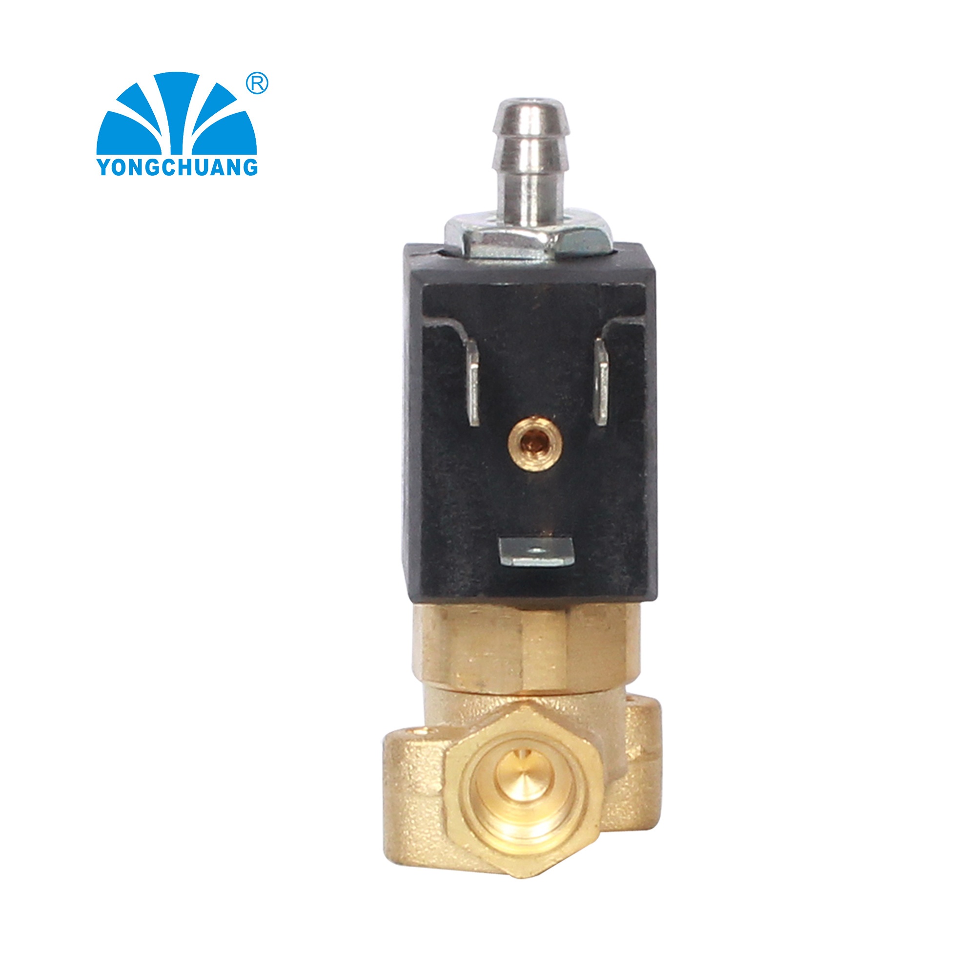 Yongchuang 5515-07 3 way brass high quality vending coffee machine solenoid valves 24v