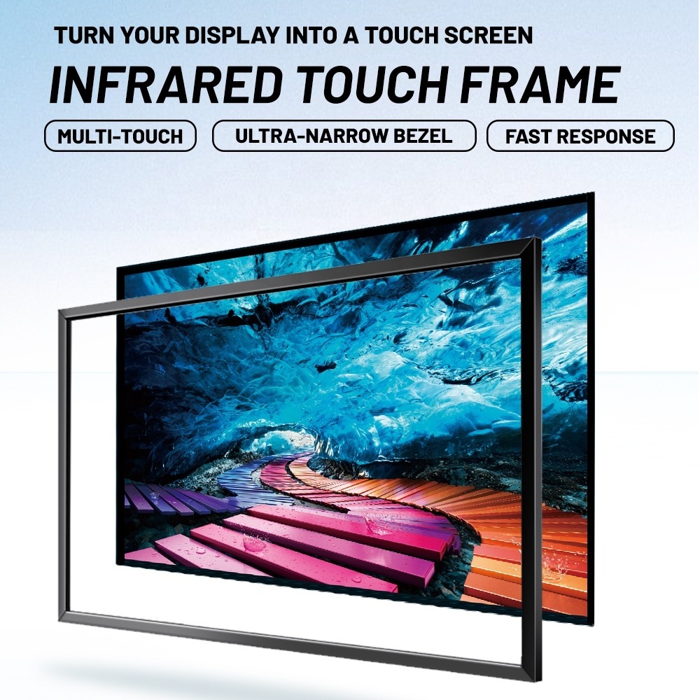 YCL TOUCH factory direct sales Touch Screen Panel Overlay Kit 65 Inch plug and play Aluminum alloy ir touch frame