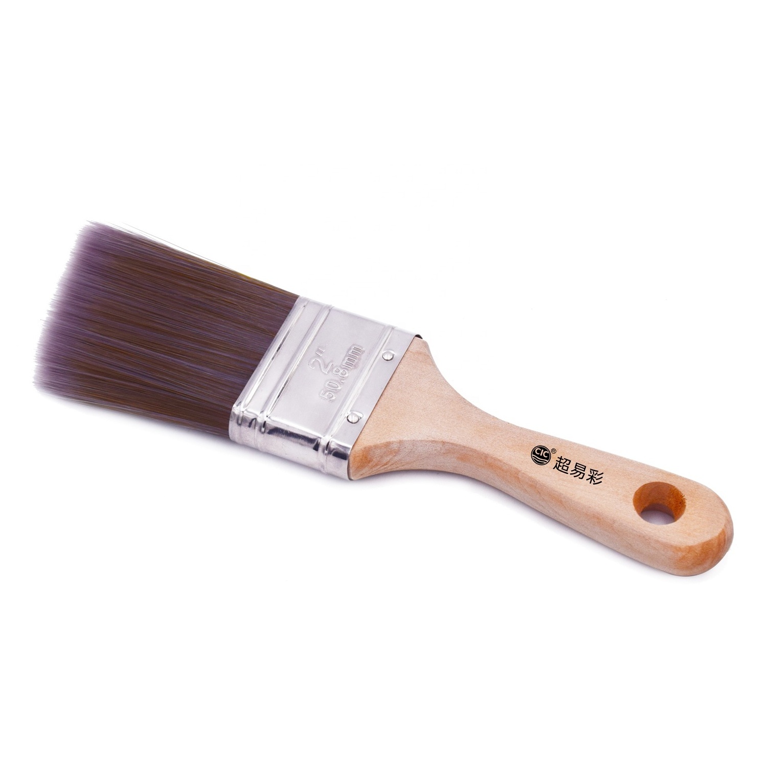 CIC personalized paint brush synthetic filament rubber handle with stainless steel painting brushes