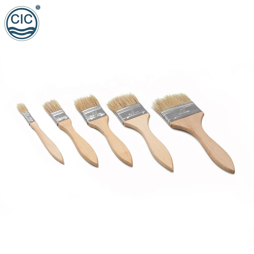 Durable Economic 100% natural Bristle 3 Inch Chip wooden handle paint brush