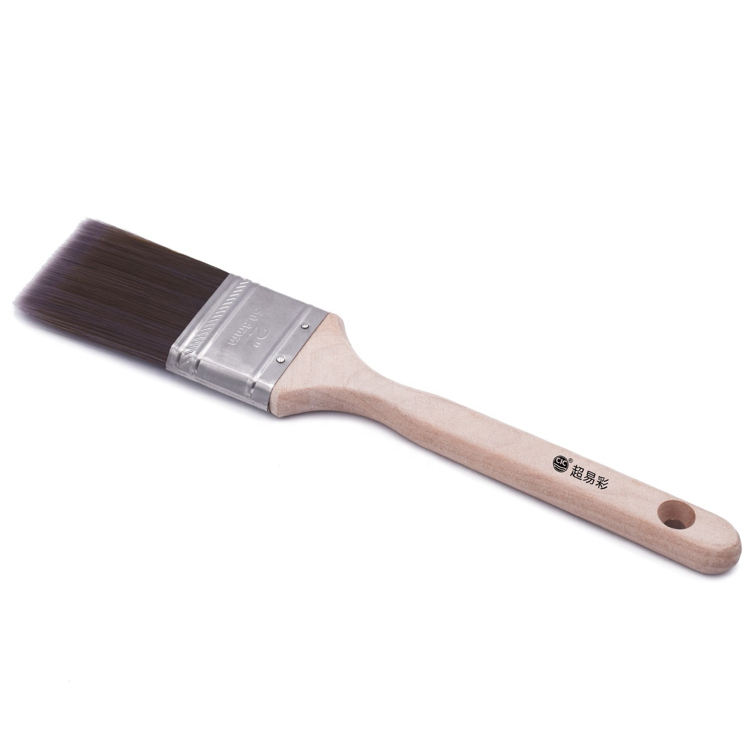 CIC personalized paint brush synthetic filament rubber handle with stainless steel painting brushes