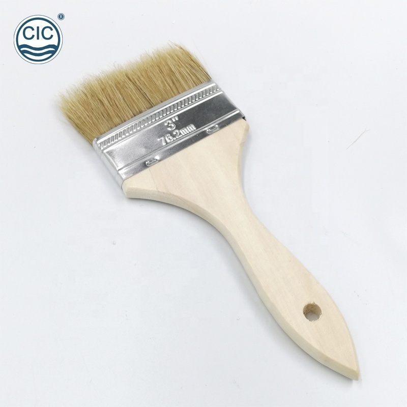 Durable Economic 100% natural Bristle 3 Inch Chip wooden handle paint brush