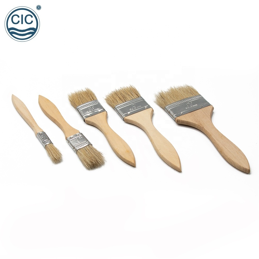 Durable Economic 100% natural Bristle 3 Inch Chip wooden handle paint brush