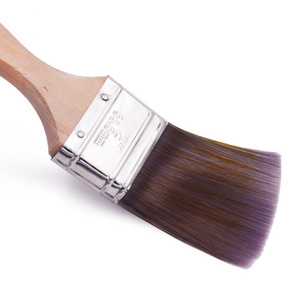 CIC personalized paint brush synthetic filament rubber handle with stainless steel painting brushes