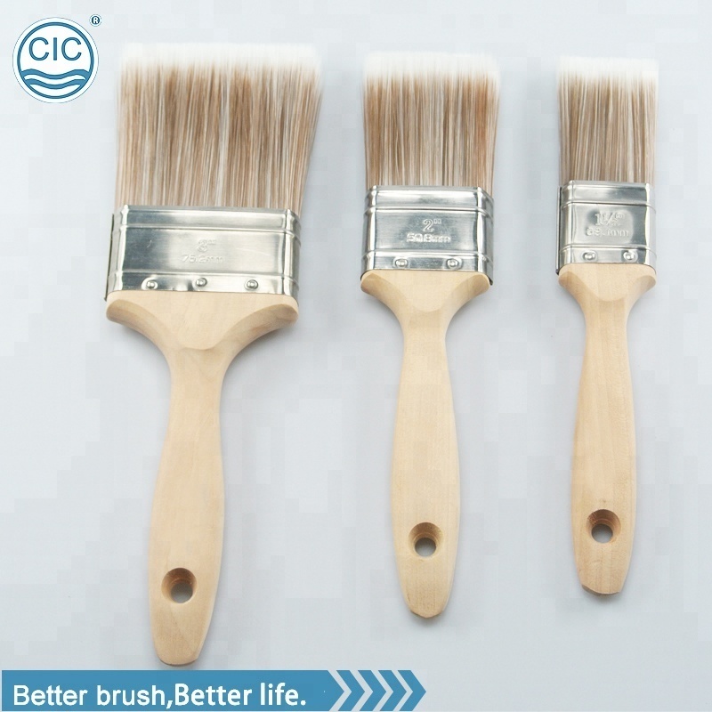 Wooden handle pure bristle brush painting glue paint brush