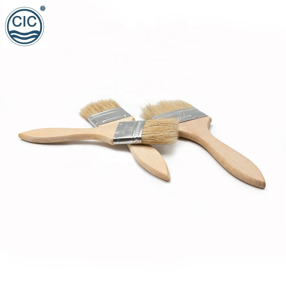 Durable Economic 100% natural Bristle 3 Inch Chip wooden handle paint brush