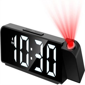 Projection  LED Alarm Clock OF 180 Projection on Ceiling Wall with USB Charging