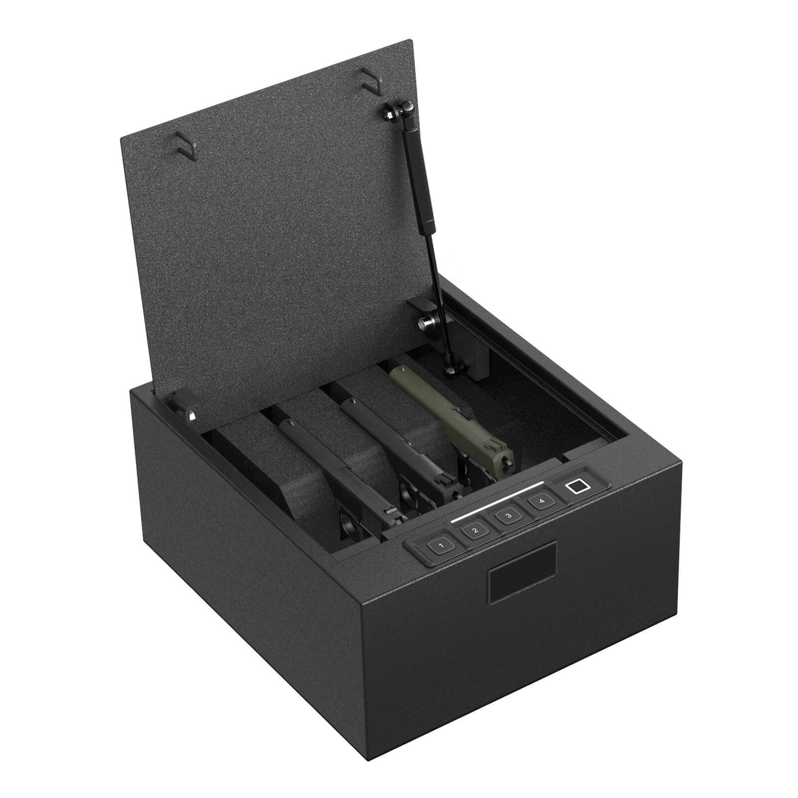 Customizable Drawer Safe with Biometric Fingerprint Lock, Top Opening Gun Safe