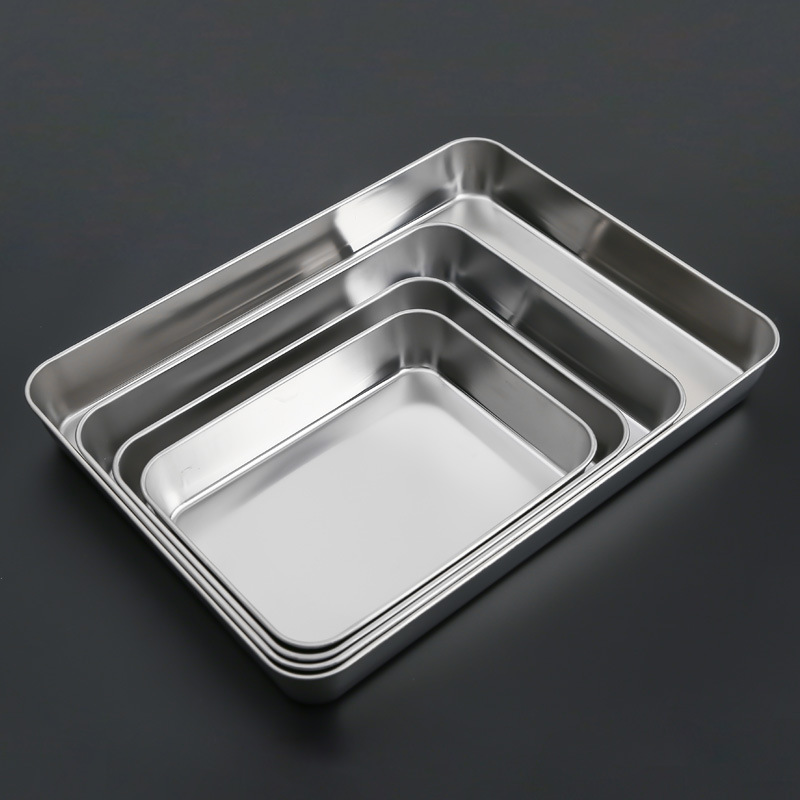 Stainless Steel Fresh-Keeping Box Fridge Storage Food Container With Lid Can Use For Oven