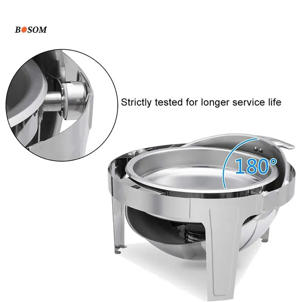 Restaurant Catering Party Luxury Chafer Dish Buffet Set Stainless Steel Chafing Dishes Heating Food Display Warmer Set For Sale