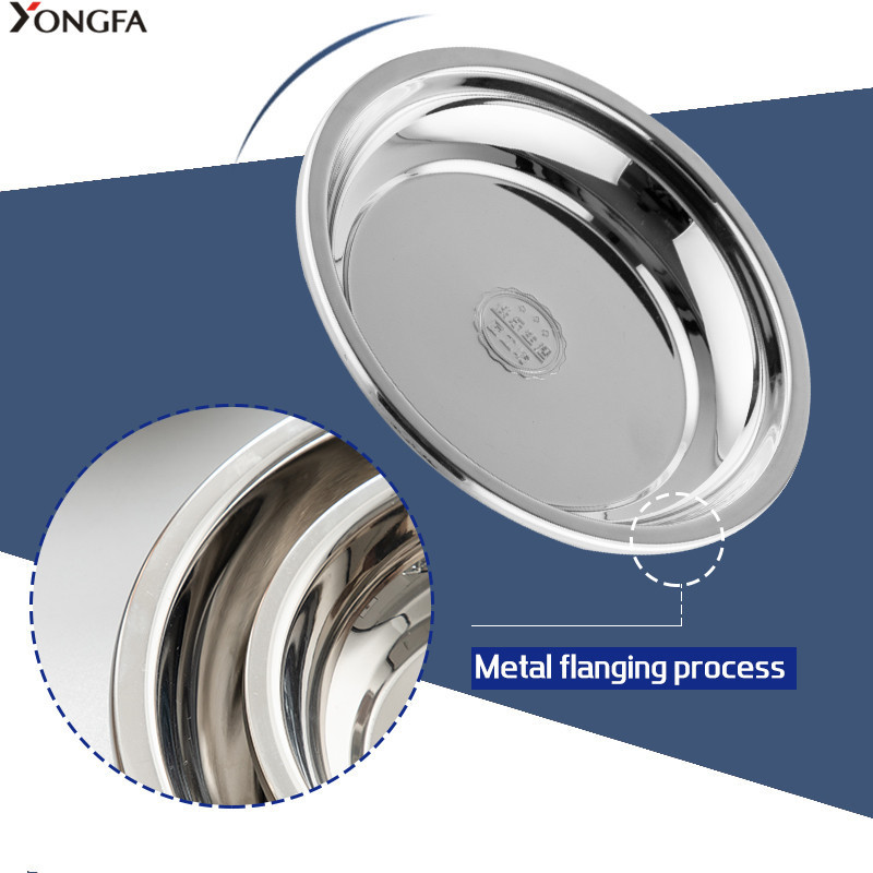 Factory Directly Sell Round Serving Dishes And Plates High Quality Stainless Steel Plate For Kitchen