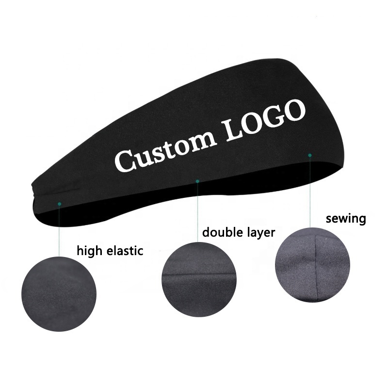 Wholesale 20 Colors Headband in Stock Custom Printing Logo Sweatband Sport Headbands