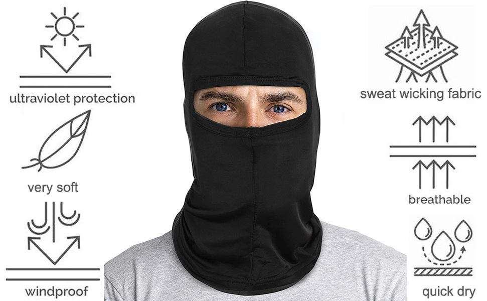 Windproof Wholesale Winter 1 hole Full Face Cover Ski Mask Balaclava for Outdoor Sports