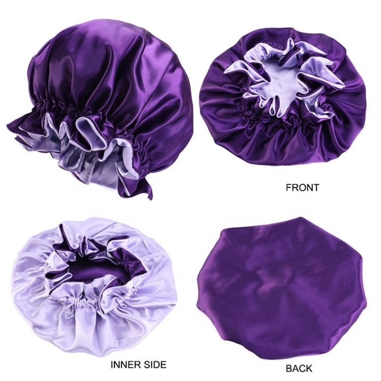 Promotion Custom High Quality Popular Designer Sleep Hat Colorful Hair Double Layer Stain durag Bonnet