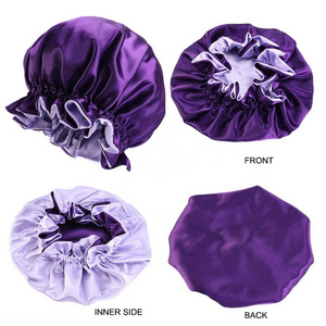 Promotion Custom High Quality Popular Designer Sleep Hat Colorful Hair Double Layer Stain durag Bonnet