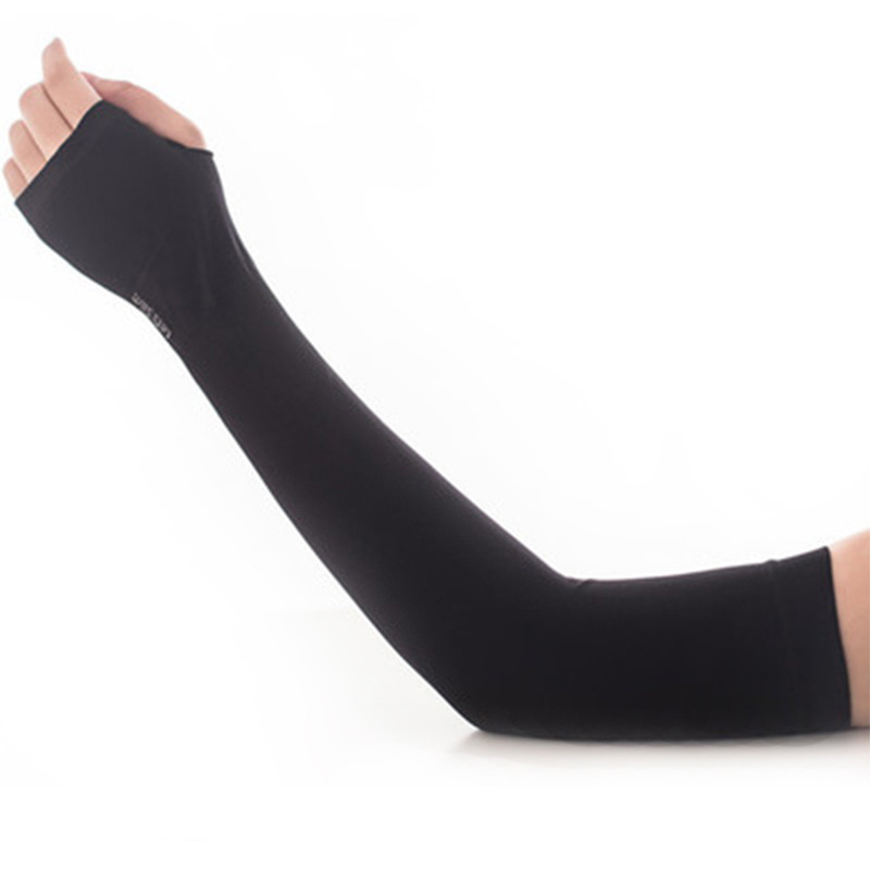 Seamless UV Protective Cooling Arm Sleeves With Thumb Holes