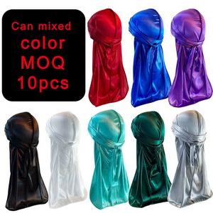 Wholesale Custom Silky Satin Hair Bonnets with Logo bonnets and durags Head Tie Up Headband