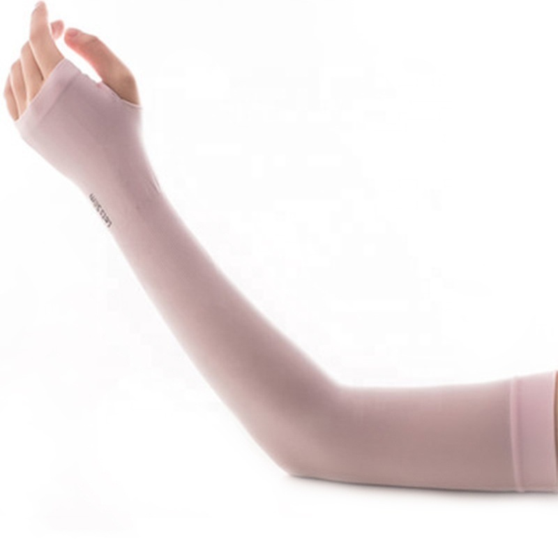 Seamless UV Protective Cooling Arm Sleeves With Thumb Holes