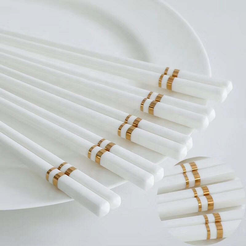 daily-use slap-up luxury entry lux gold custom design tableware utensil Chinese sticks chopstick