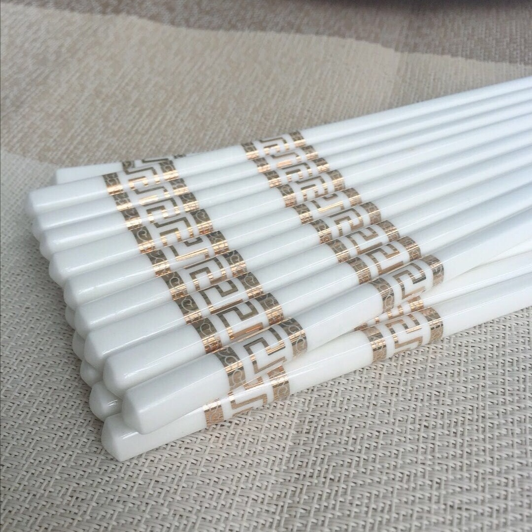 daily-use slap-up luxury entry lux gold custom design tableware utensil Chinese sticks chopstick