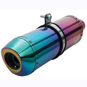 YFX High Performance color painting stainless steel motorcycle exhaust muffler for T4 Racing Motor used