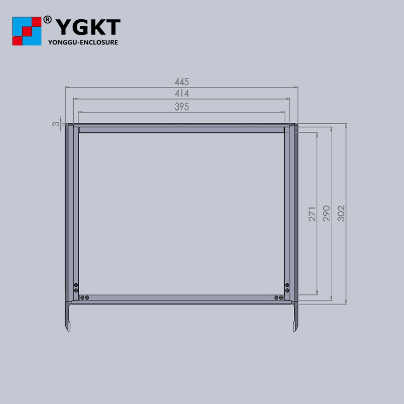 445*133.4-302mm power control switch box / 84H aluminum junction housing electronics enclosures 19 inch rack instrument case