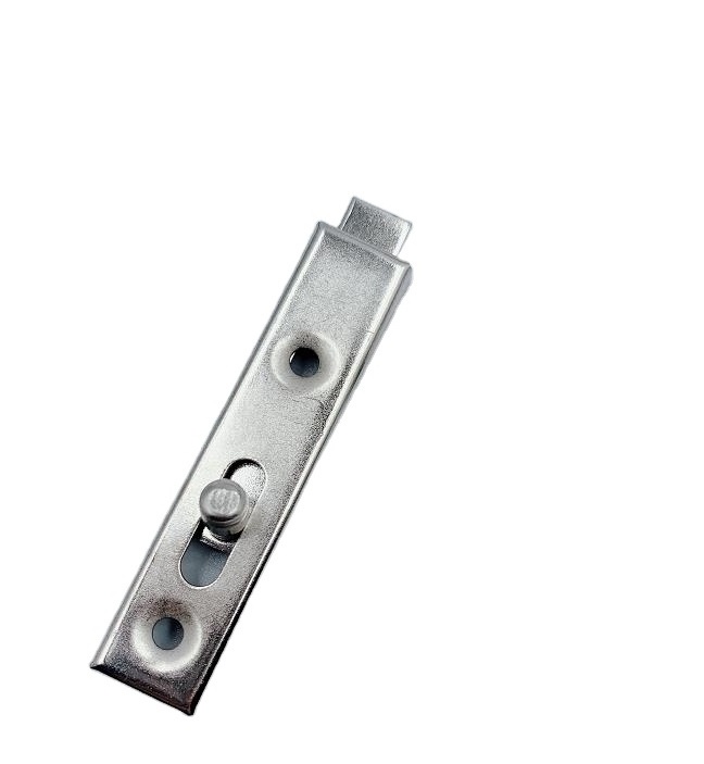 Small Iron Nickel plated, cheap price security tower bolt, sliding button finger door latch