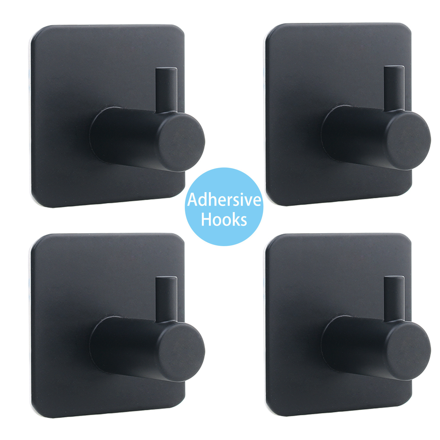 wall mounted towel hook stainless steel 304 bathroom black self adhesive hooks for kitchen living room