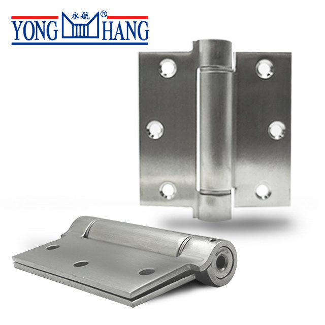 Automatic stainless self closing gate fence hinges matte black door hinge with spring ajustable pivot door hinges