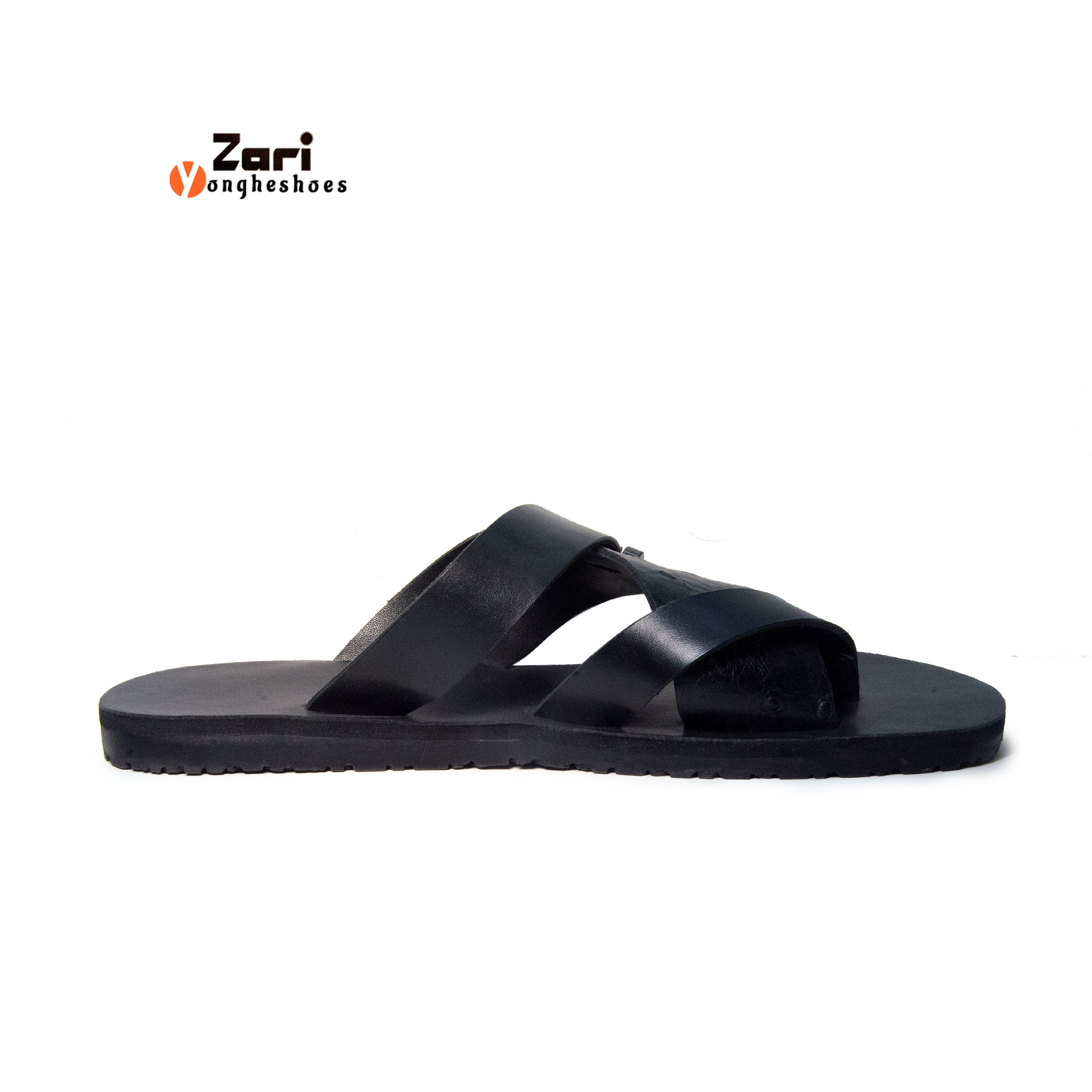 Zari saudi arabian quality leather luxury summer flip flops sandals for men