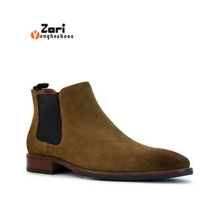 Zari 2022 New Style Scarpe Da Uomo Slip On Chelsea Boots Men Suede Leather boots(old)