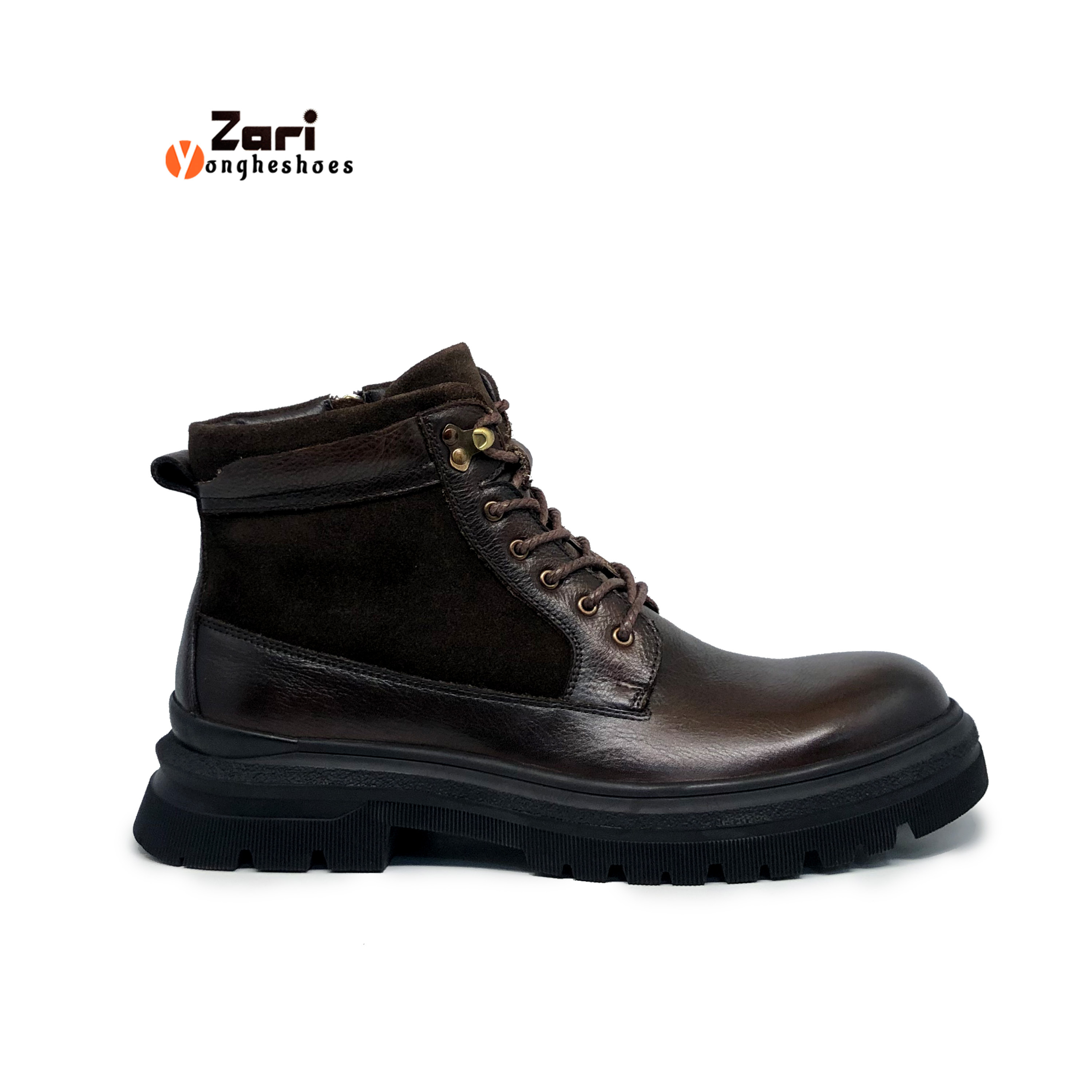 Zari manufacturers custom winter outdoor moto shoes work suede leather martin chukka boots(old) for men