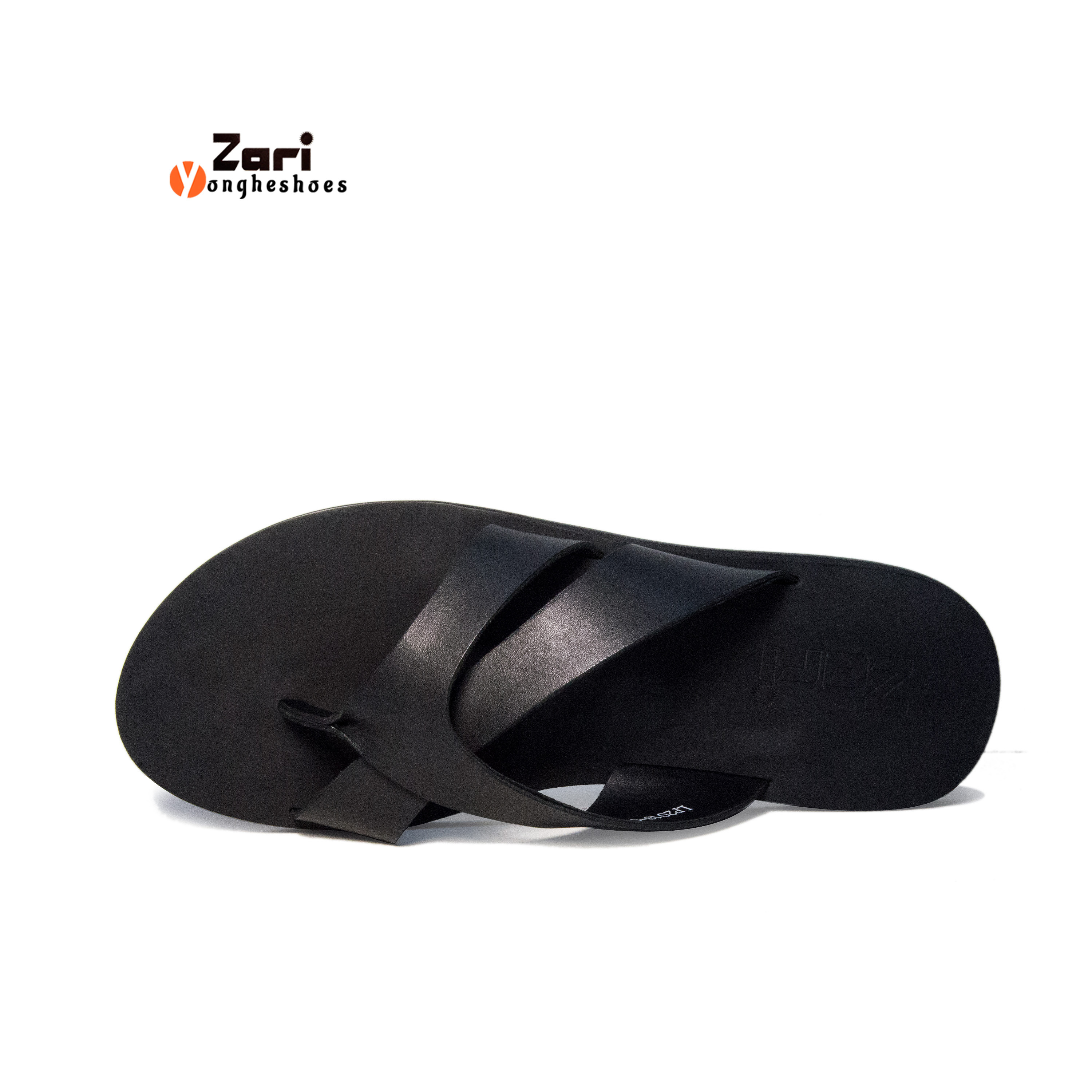 Zari wholesale custom slide men's sandals italy shoes classic arab slipper beach thong men genuine leather sandal