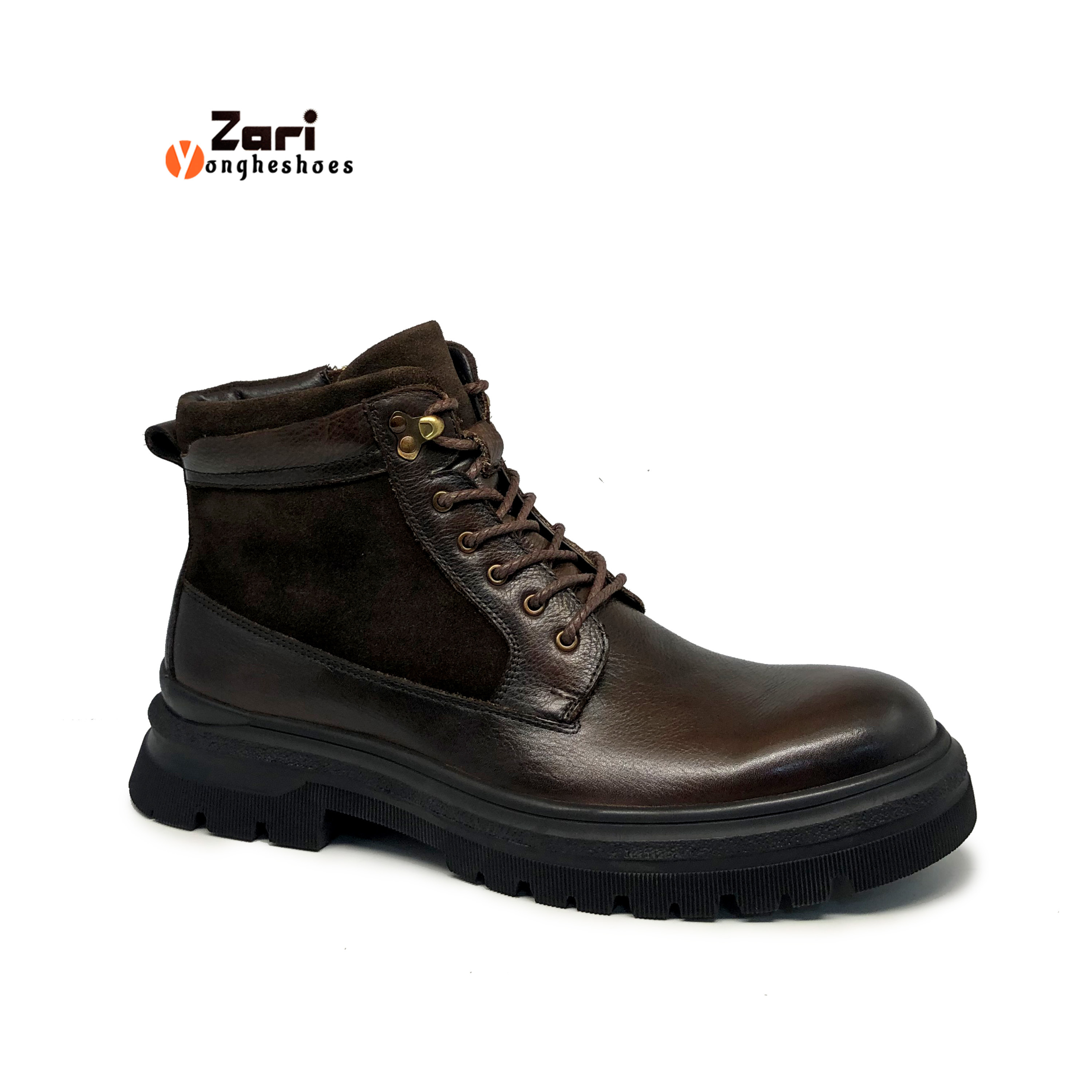 Zari manufacturers custom winter outdoor moto shoes work suede leather martin chukka boots(old) for men